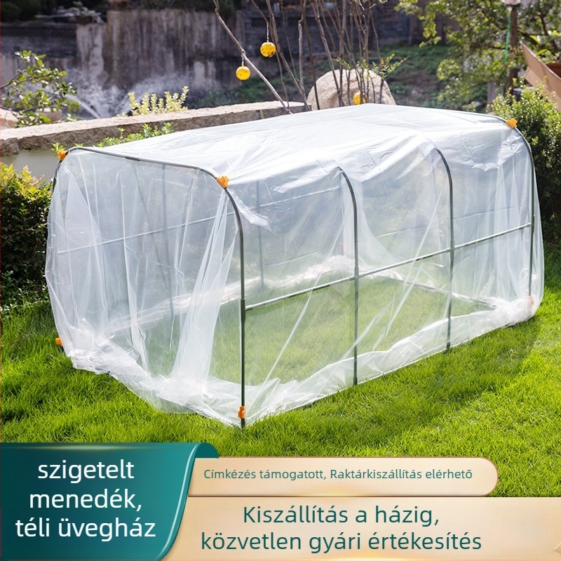 Fűtött műanyag üvegház téli növényvédelmi hőszigeteléssel - Ginnozuru magánmárka