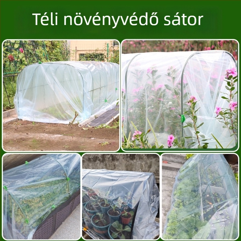 Fűtött műanyag üvegház téli növényvédelmi hőszigeteléssel - Ginnozuru magánmárka