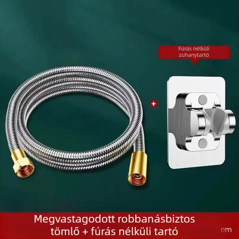 Meijian zuhanycső réz sapkával, rozsdamentes acél nagy nyomású bemeneti cső, vastagított csatlakozás