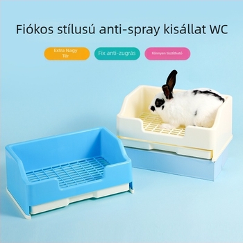 Nyuszi-specifikus nagy vizelet-tálca ketrecekhez, műanyag, Weibi márka, cikkszám T187003, háziállat-odú, eredet Shanghai
