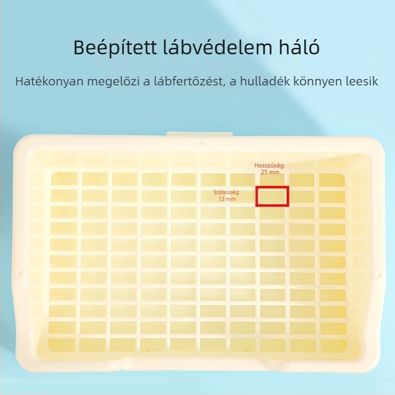 Nyuszi-specifikus nagy vizelet-tálca ketrecekhez, műanyag, Weibi márka, cikkszám T187003, háziállat-odú, eredet Shanghai