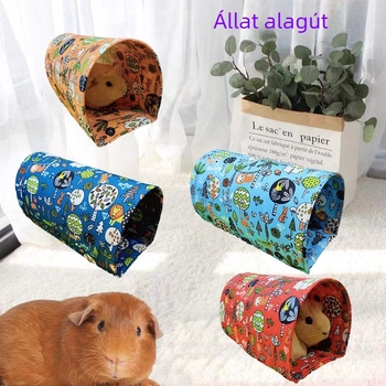 Beltéri kisállat alagút rejtekhellyel, kör alakú, vízálló, anyag: plain weave + műanyag, beltéri használatra