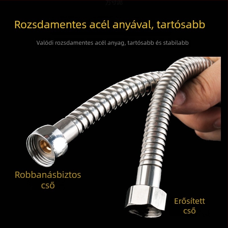 304 rozsdamentes acél zuhanycső, falra szerelhető, CUPC tanúsítvány, csatlakozók rozsdamentes acélból