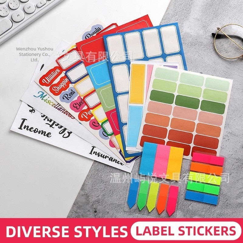 Hongyang kézírásos címkék és jelző matricák jegyzetekhez és indexeléshez | Márka: Hongyang | Ragasztható: Igen | Stílus: Cuki | Készítés: Nyomtatás