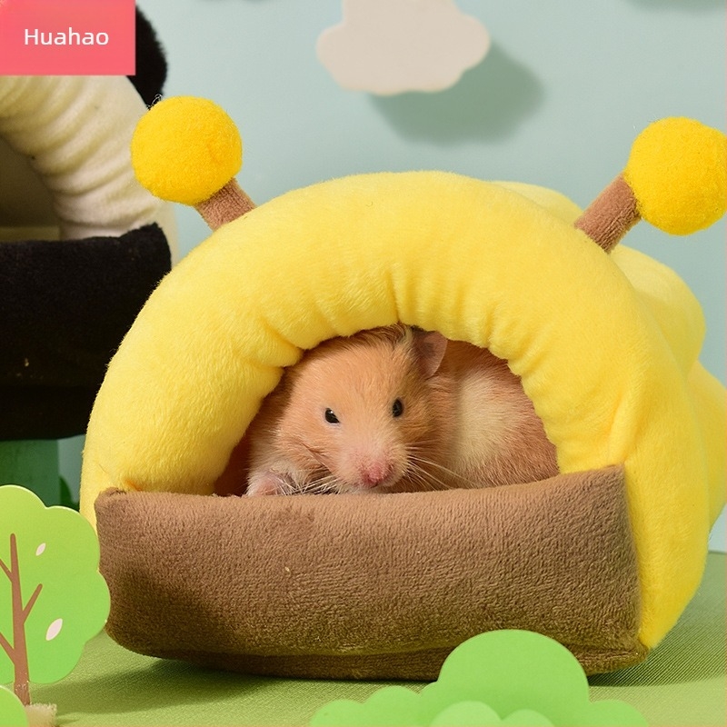 Hamsterfészek — pamut anyag, alagút alakú, melegen tart, téli felhasználás, ham​ster számára