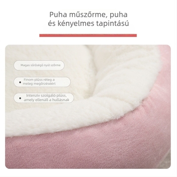 Kutya odú nyuszifüllel, téli meleg, minden szezonra alkalmas, textil anyagú