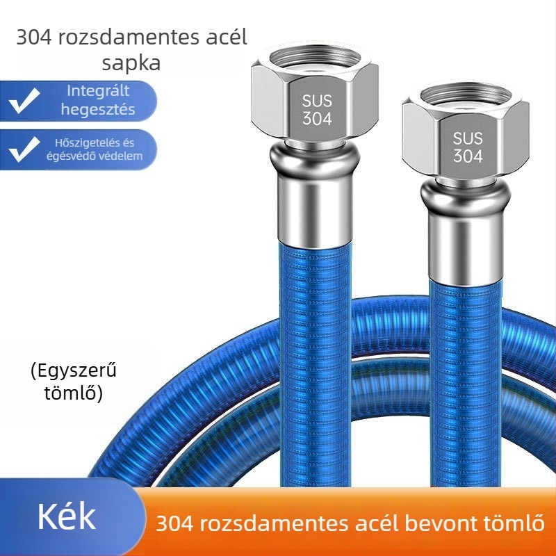Hullámcsöves rozsdamentes acél vízbeömlő cső bojlerhez, felületi szerelés, 1 MPa, 99°C, Yayier