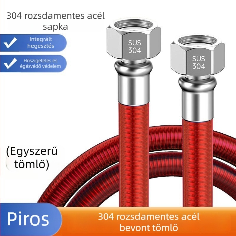 Hullámcsöves rozsdamentes acél vízbeömlő cső bojlerhez, felületi szerelés, 1 MPa, 99°C, Yayier