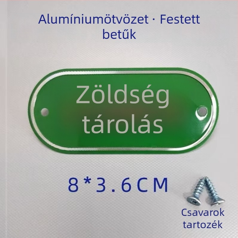 Alumíniumötvözetű konyhai címkészlet nyers és főtt ételek osztályozásához, önragasztó címkék sütői bevonattal, iskolák, kórházak, szállodák és bevásárlóközpontok számára. Eredet: Wenzhou, Kína