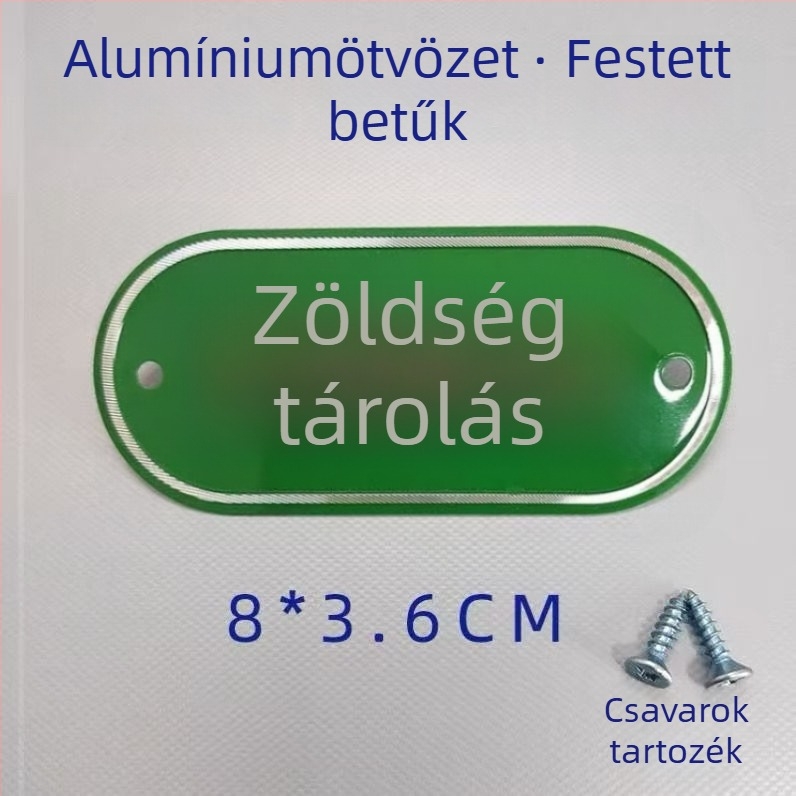 Alumíniumötvözetű konyhai címkészlet nyers és főtt ételek osztályozásához, önragasztó címkék sütői bevonattal, iskolák, kórházak, szállodák és bevásárlóközpontok számára. Eredet: Wenzhou, Kína