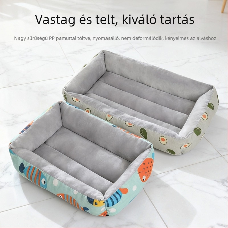 Téli meleg macska- és kutyáknak való kennel-ág és matrac, minden évszakra alkalmas, vastagabb, kis-, közepes és nagytestű kutyáknak