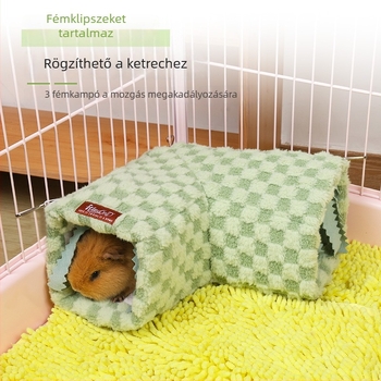 Plüss bevonat alagút alvófülke kisemlősöknek – Anyag: Poliészter; Eredet: Shandong; Modell: DLH2517; Márka: Du Laohan; Alkalmazható: Tengerimalacok