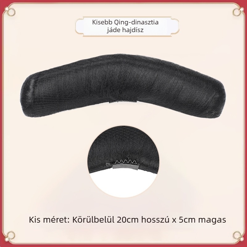 Paróka Qing-dinasztia palotai stílusban, integrált fejdísszel, modell Gege flag head, anyag: magas hőállóságú huzal, hossz: rövid, stílus: könnyű luxus.