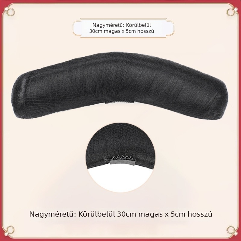 Paróka Qing-dinasztia palotai stílusban, integrált fejdísszel, modell Gege flag head, anyag: magas hőállóságú huzal, hossz: rövid, stílus: könnyű luxus.