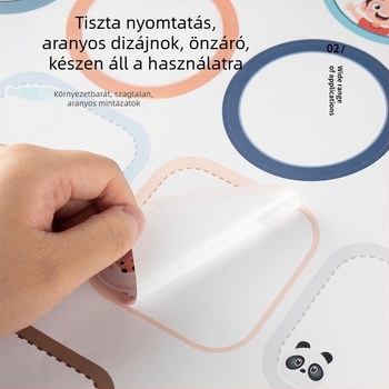 Ruhákhoz való névjegy papír – kézzel írt név, aranyos stílus, nyomtatott kivitelezés, Öntapadó: Igen