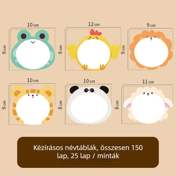 Ruhákhoz való névjegy papír – kézzel írt név, aranyos stílus, nyomtatott kivitelezés, Öntapadó: Igen