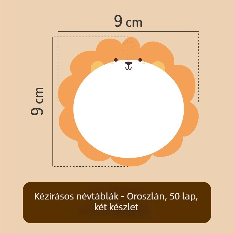 Ruhákhoz való névjegy papír – kézzel írt név, aranyos stílus, nyomtatott kivitelezés, Öntapadó: Igen