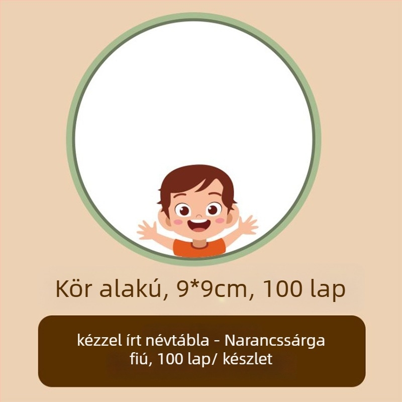 Ruhákhoz való névjegy papír – kézzel írt név, aranyos stílus, nyomtatott kivitelezés, Öntapadó: Igen