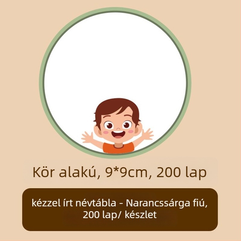 Ruhákhoz való névjegy papír – kézzel írt név, aranyos stílus, nyomtatott kivitelezés, Öntapadó: Igen