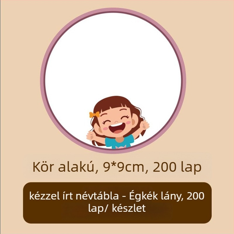 Ruhákhoz való névjegy papír – kézzel írt név, aranyos stílus, nyomtatott kivitelezés, Öntapadó: Igen