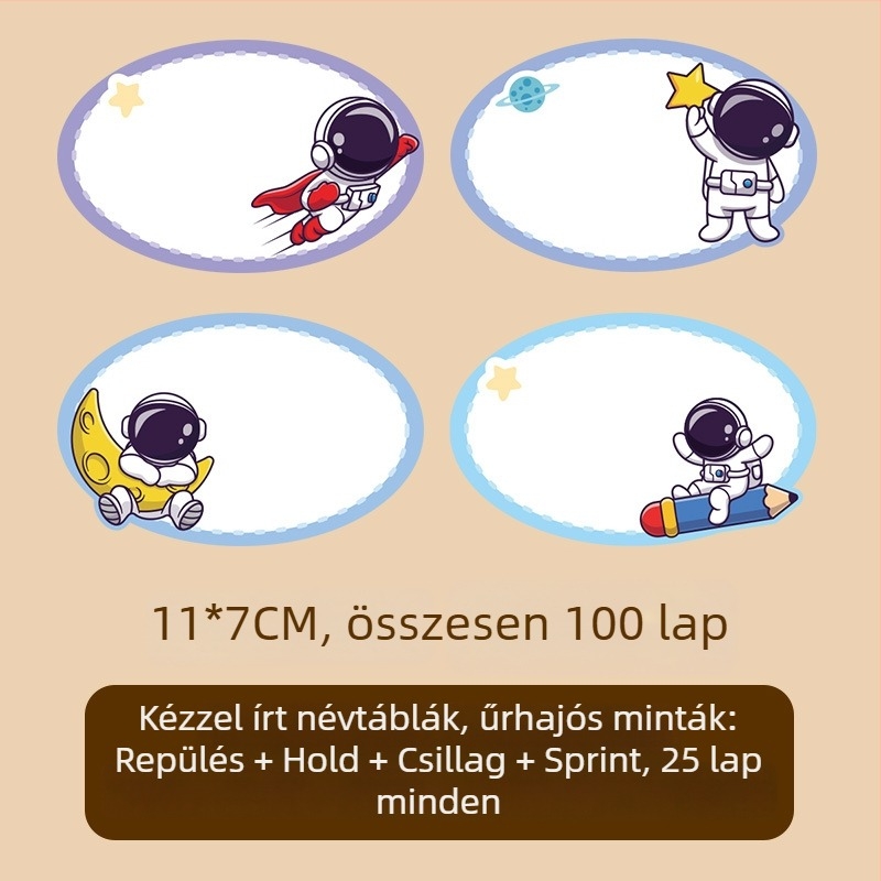 Ruhákhoz való névjegy papír – kézzel írt név, aranyos stílus, nyomtatott kivitelezés, Öntapadó: Igen