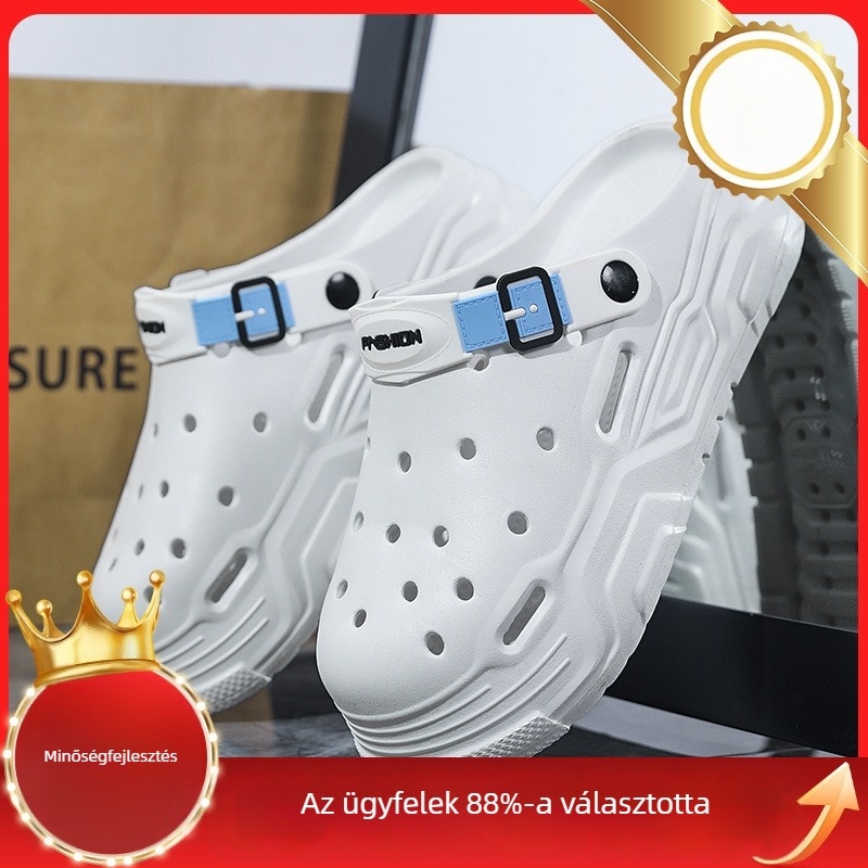 Férfi EVA zárt ujjú szandál kültéri viseletre, lélegző, slip-on, tavasz 2025