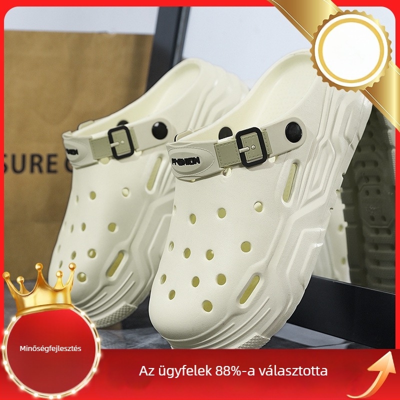 Férfi EVA zárt ujjú szandál kültéri viseletre, lélegző, slip-on, tavasz 2025
