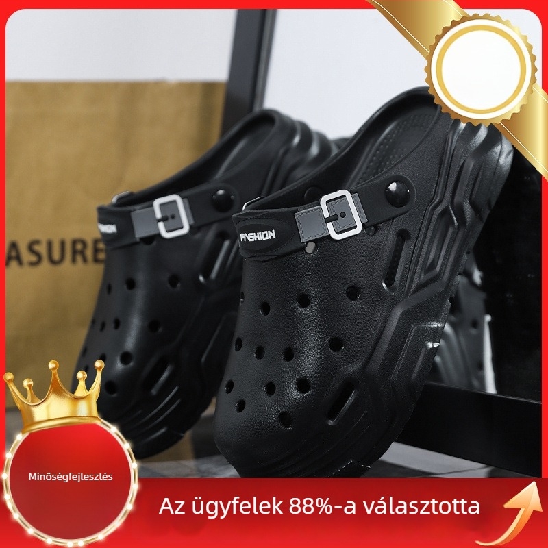 Férfi EVA zárt ujjú szandál kültéri viseletre, lélegző, slip-on, tavasz 2025