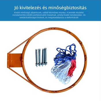 Kültéri falra szerelt kosár, acél váz és backboard, 4.5 kg