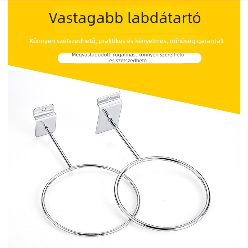 Lijian Vasból készült labda kiállítóállvány, egylábas kampóval, modern minimalist dizájn, 5 kg teherbírás
