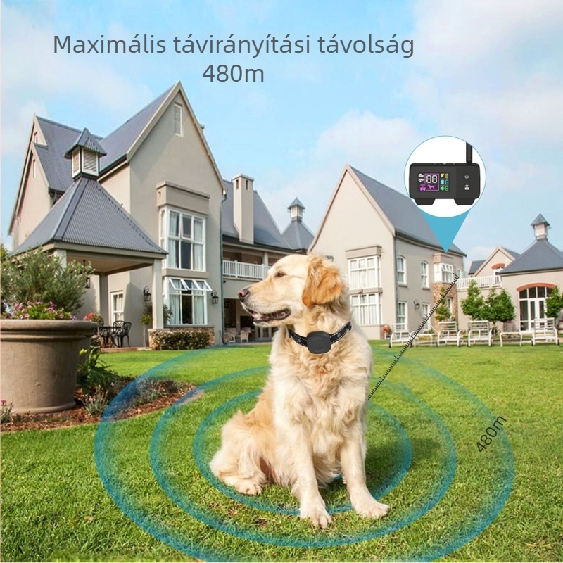 Vezeték nélküli kutya-edző nyakörv elektronikus kerítéssel - OEM vagy semleges márka; Műanyag kivitel; Általános használat; Nem importált