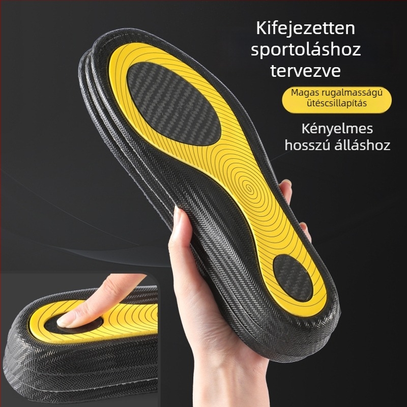 Futó talp szénlemezzel és TPU-kerettel – ortopédikus teljes talp, modell 5207-2, alkalmas sportcipőkhöz, bakancsokhoz, hétköznapi és munkacipőkhöz