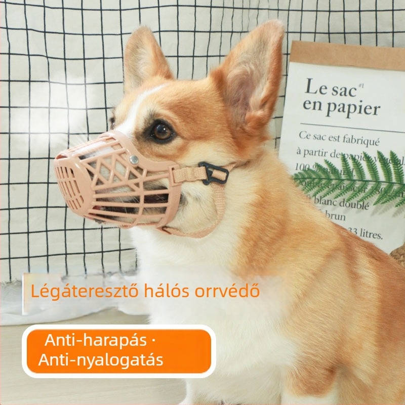 Kutyamuzzle - TPR anyag, harapás elleni védelem, rágás elleni védelem, ugatás elleni védelem