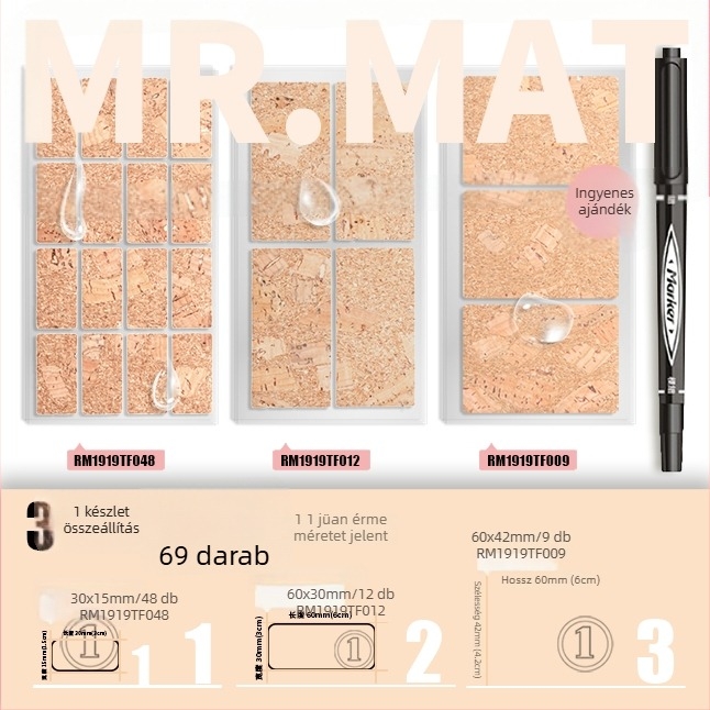 ParaFa címke matrica – önragasztó, nyomtatott, koreai stílus, vízálló esszenciális olaj címkékhez és pohár-azonosításhoz