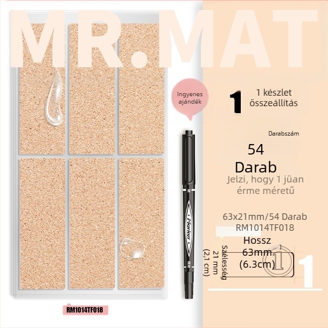 ParaFa címke matrica – önragasztó, nyomtatott, koreai stílus, vízálló esszenciális olaj címkékhez és pohár-azonosításhoz