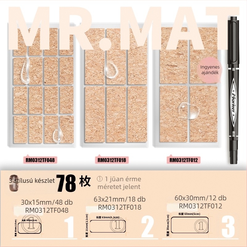 ParaFa címke matrica – önragasztó, nyomtatott, koreai stílus, vízálló esszenciális olaj címkékhez és pohár-azonosításhoz