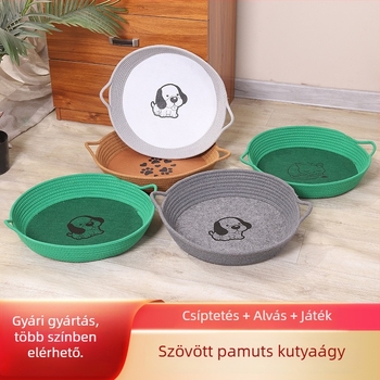 Minden évszakos macskafészek – pamutkötélből készült fekhely alváshoz
