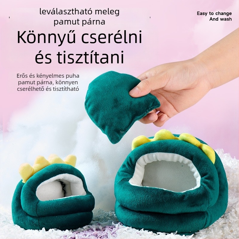 yee hörcsögfészek, belső fleece-szel bélelt pamut, gömb alakú meleg odú őszre és télre, fenntartja a hőmérsékletet