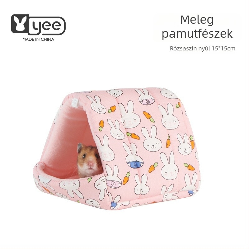 yee hörcsögfészek, belső fleece-szel bélelt pamut, gömb alakú meleg odú őszre és télre, fenntartja a hőmérsékletet