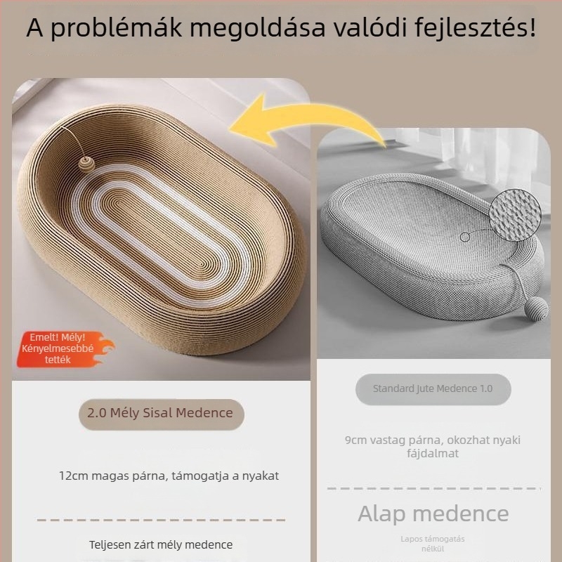 Macska karmolótábla integrált odúval; Egyszerű stílus; Doboz mennyiség: 1 db; Anyag: Egyéb