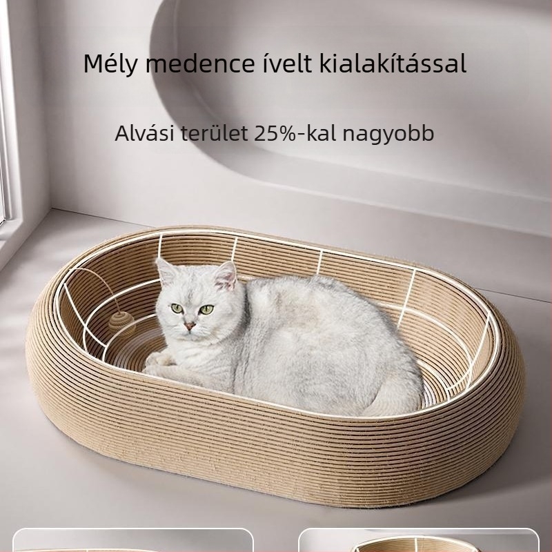 Macska karmolótábla integrált odúval; Egyszerű stílus; Doboz mennyiség: 1 db; Anyag: Egyéb