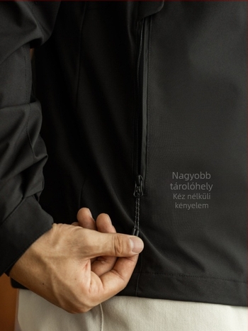 Teflon-kezelésű háromvédelmes kültéri dzseki állógallérral