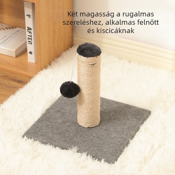 Sisal macska karmoló tábla függőleges karoszlop, kopásálló, levehető, minimalist stílus, csomagolás 1 db