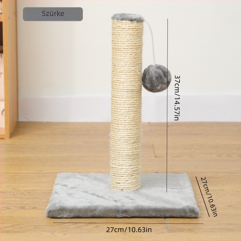 Sisal macska karmoló tábla függőleges karoszlop, kopásálló, levehető, minimalist stílus, csomagolás 1 db
