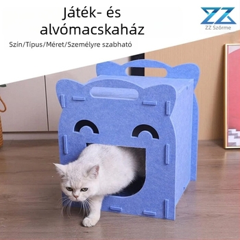 Filc macska fészekágy – Négy évszakos univerzális használat, hőmegőrzés
