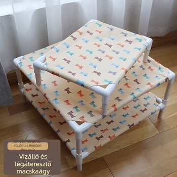 Négyévszakos macska odú és kennel, levehető és mosdható textil, földtől megemelve