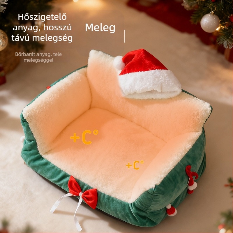 Flanel macskafészek, meleg télen, levehető és mosható, minden évszakban használható