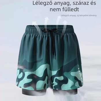Férfi gyorsan száradó strandnadrág, laza szabás nyaralásokhoz, tengerparti úszáshoz