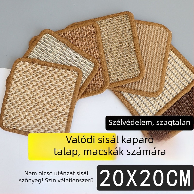 Szizál macska karmolás matrac – kopásálló, szálmentes felület, egyszerű dizájn, vertikális rögzítés a kanapéhoz