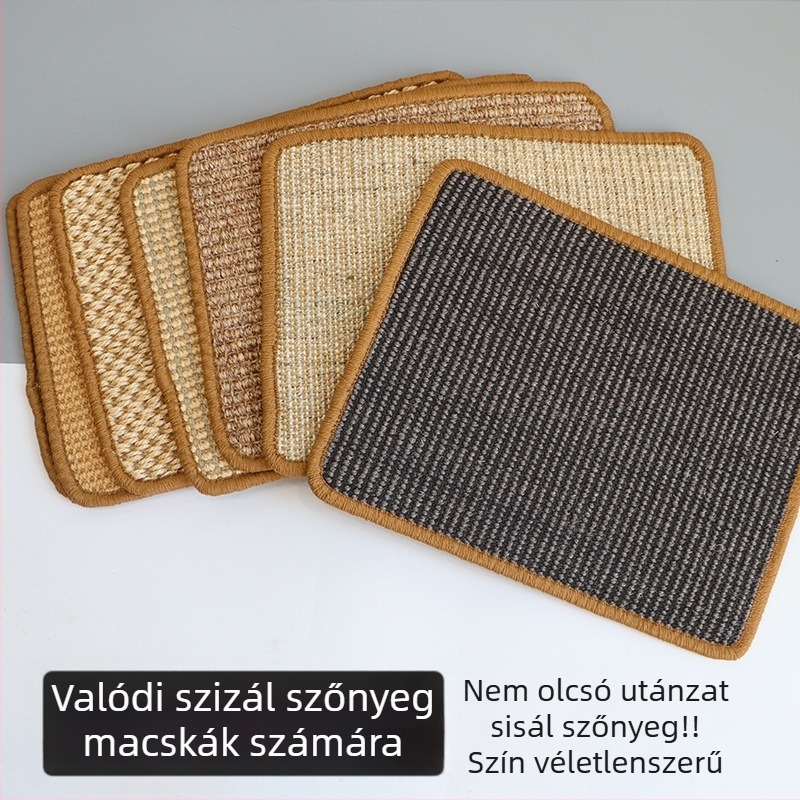 Szizál macska karmolás matrac – kopásálló, szálmentes felület, egyszerű dizájn, vertikális rögzítés a kanapéhoz